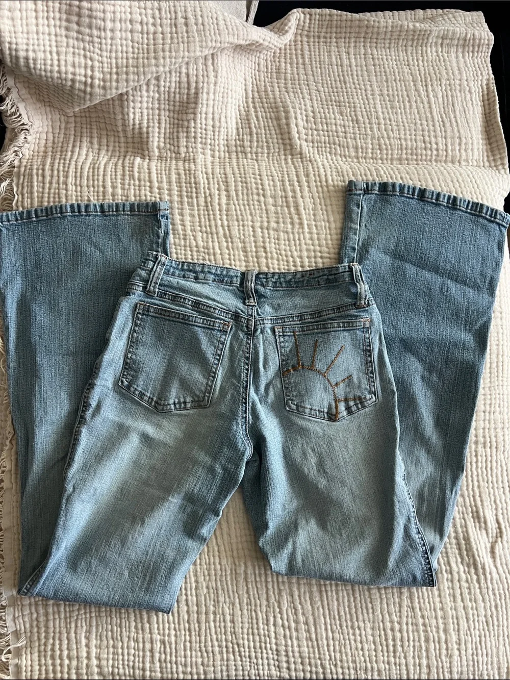 Y2K Light Blue Button-Fly low rise Tilt Jeans - Picture 4 of 12